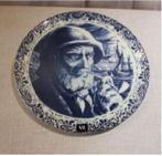Prachtig Oud Wandbord - Visser met Pijp - Boch - 29cm, Antiek en Kunst, Ophalen of Verzenden