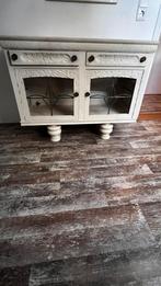 Prachtig Vintage Wit Vitrine Kastje - Breng karakter in huis, Ophalen, Gebruikt, Vintage, 50 tot 100 cm