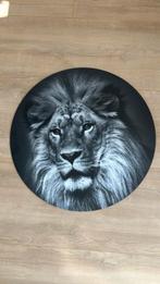 Muurcirkel Leeuw Zwart Wit 60cm, Huis en Inrichting, Woonaccessoires | Schilderijen, Tekeningen en Foto's, Ophalen, Nieuw, Foto of Poster