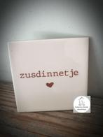 Tekst tegel "Zusdinnetje", Ophalen of Verzenden, Nieuw
