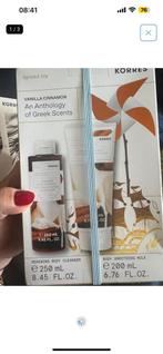 KORRES Vanilla & Cinnamon Body Cleanser+Body Smoothing Milk, Verzenden, Nieuw, Gehele gezicht