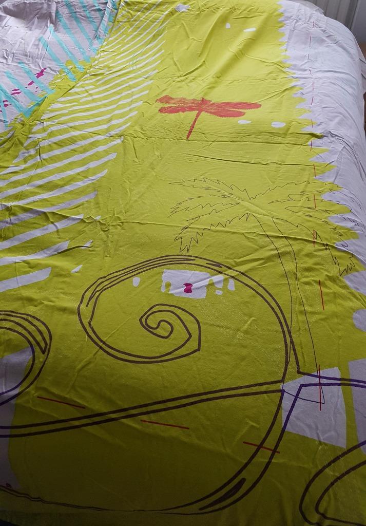 Dekbedovertrek en slopen. Mexx. Veelkleurig., Huis en Inrichting, Slaapkamer | Beddengoed, Zo goed als nieuw, Dekbedovertrek, Tweepersoons