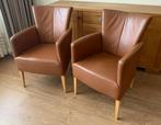 2 stoelen met leuning, Huis en Inrichting, Stoelen, Ophalen of Verzenden, Gebruikt, Bruin, Twee