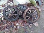 kruiwagenwielen oud   decoratief, Ophalen