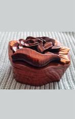 Prachtig oud houten potje 'roos' met deksel, blikvanger, Antiek en Kunst, Curiosa en Brocante, Ophalen