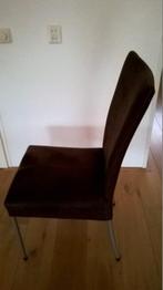 Te koop aangeboden: eetkamer stoelen, Ophalen, Gebruikt, Bruin, Stof