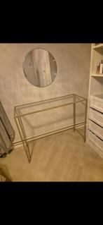 Luxe kaptafel/sidetable met spiegel, Huis en Inrichting, Woonaccessoires | Spiegels, Ophalen of Verzenden, Rechthoekig, Minder dan 100 cm