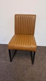 4 cognac eetkamerstoelen met sledevoet, Huis en Inrichting, Stoelen, Ophalen, Zo goed als nieuw, Rood