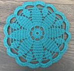 Petrol lurex gehaakte rond boho onderzetter placemat kleedje, Huis en Inrichting, Verzenden, Nieuw, Bord