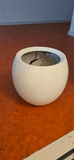 Witte Bloempot - Diameter 26cm, Tuin en Terras, Gebruikt, Rond, Binnen, Minder dan 40 cm