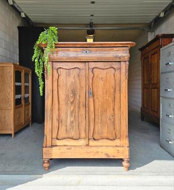 Antieke brocante eiken Biedermeier meidenkast vintage kast  beschikbaar voor biedingen