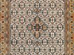 Handmade Persian wool Bidjar carpet medallion 195x286cm, Persian Perzisch vintage oosters hype, Crème, 150 tot 200 cm, 200 cm of meer