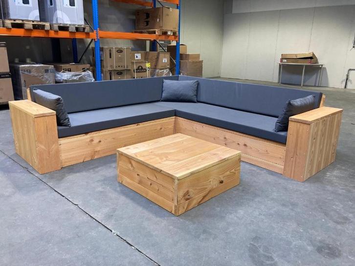 Douglas Hoekbank 260x260, Tuin en Terras, Tuinbanken, Nieuw, Hout, Ophalen