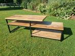 TV Meubel Mangohout - Industrieel Design, Ophalen, Gebruikt, 100 tot 150 cm, Metaal