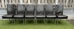 6 Bruine Leren Eetkamerstoelen - Goede Staat!, Huis en Inrichting, Stoelen, Ophalen, Gebruikt, Bruin, Leer