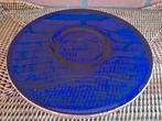 Vintage vlaai/taart schaal van blauw glas van Ludwig Moser., Antiek en Kunst, Antiek | Glas en Kristal, Ophalen of Verzenden