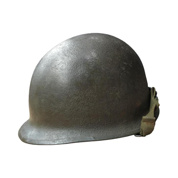 WWII US M1 Helmet Schleuter 1945, Verzamelen, Militaria | Tweede Wereldoorlog, Helm of Baret, Amerika, Ophalen of Verzenden