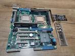 Asus z9pa-d8 dual socket moederbord incl 2x e5-2670 Xeon cpu, Gebruikt, DDR3, Ophalen of Verzenden, ATX