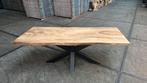 Boomstam tafel / eettafel massief Suar hout met matrix, Huis en Inrichting, Tafels | Eettafels, Ophalen, 200 cm of meer, 50 tot 100 cm