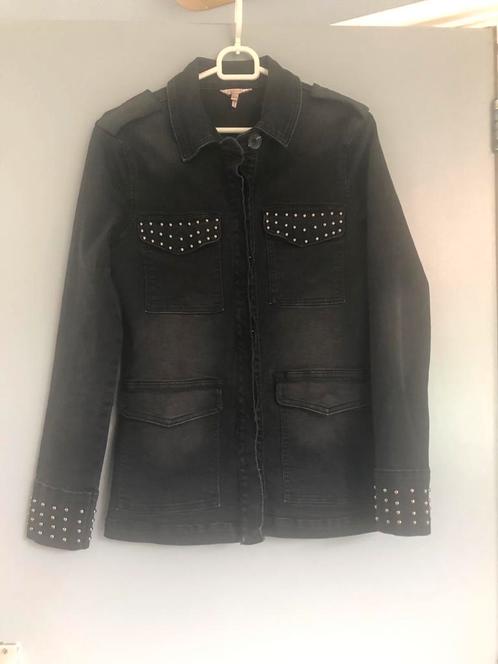Spijkerjas Esqualo maat 34, Kleding | Dames, Jasjes, Kostuums en Pakken, Zo goed als nieuw, Jasje, Maat 34 (XS) of kleiner, Zwart