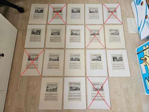 13 prenten van Nederlandfsche OUTHEEDEN en GEZIGTEN, Verzamelen, Foto's en Prenten, Voor 1940, Ophalen of Verzenden