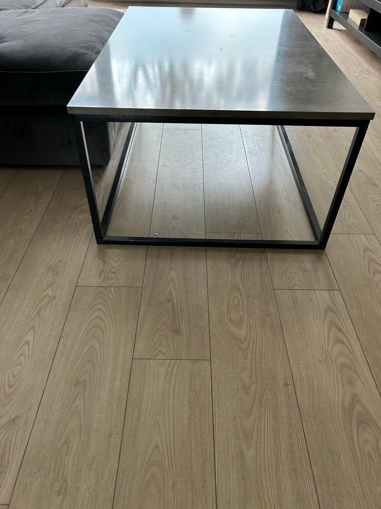 Mooie salontafel - zsm ophalen!, Gebruikt, 100 tot 150 cm, Metaal, Minder dan 50 cm