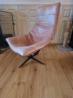 Lederen bodilson fauteuil met draaivoet, Ophalen, Gebruikt, 75 tot 100 cm, Metaal