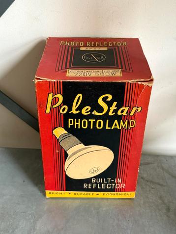 Vintage PoleStar Fotolamp met Reflector beschikbaar voor biedingen