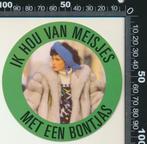 Sticker: Ik hou van meisjes met een bontjas, Ophalen of Verzenden