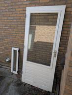 Hardhouten houten buitendeur, Doe-het-zelf en Verbouw, Ophalen, Gebruikt, 80 tot 100 cm, Buitendeur