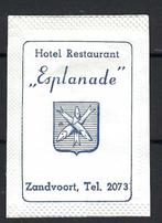 W330 Zandvoort hotel rest ESPLANADE, Verzamelen, Suikerzakjes, Nederland, Ophalen of Verzenden