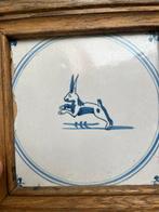 Antieke Delfts Blauwe Tegel - Haas, Antiek en Kunst, Ophalen