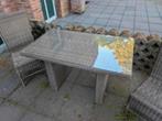 Tuinset voor 2 personen, Ophalen, Gebruikt, Rechthoekig, Aluminium