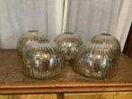 5 mooie  vintage glazen lampenkappen, Huis en Inrichting, Lampen | Lampenkappen, Ophalen of Verzenden