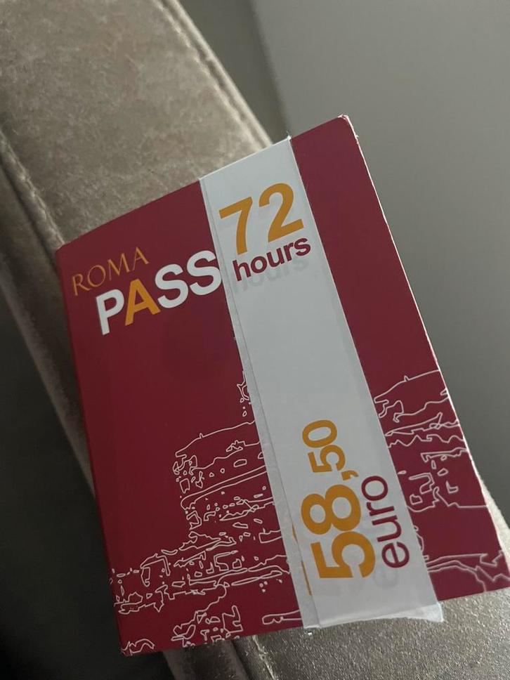 2 Roma Pass kaarten 72 uur  vrij reizen en musea, Tickets en Kaartjes, Trein, Bus en Vliegtuig, Twee personen, Kortingskaartje