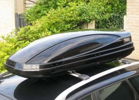 TE HUUR / HUREN Thule Atlantis XXL 900 Zwart 650L € 50 p/w., Auto diversen, Dakkoffers, Gebruikt, Ophalen