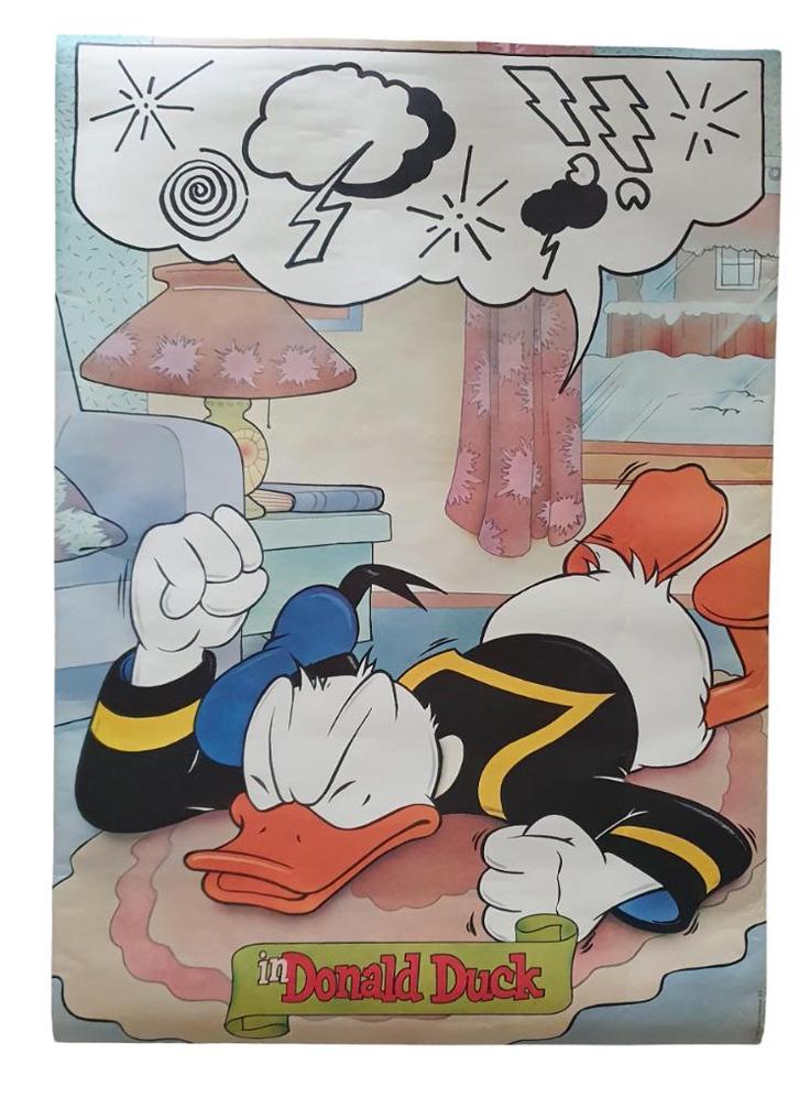 Donald Duck poster, Verzamelen, Disney, Gebruikt, Plaatje of Poster, Donald Duck, Ophalen of Verzenden
