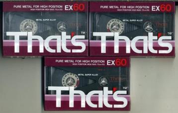 3X That’s EX60 Type II cassette METAL SUPER ALLOY GESEALD beschikbaar voor biedingen