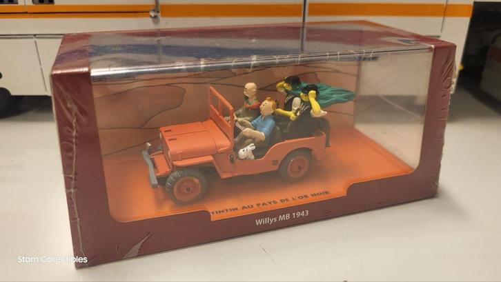 Magazine Models Kuifje Tintin Jeep Willys MB - 1943, Hobby en Vrije tijd, Modelauto's | 1:43, Zo goed als nieuw, Auto, Overige merken