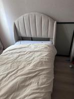 bed tekoop, Huis en Inrichting, Slaapkamer | Bedden, 90 cm, Eenpersoons, Beige, Ophalen of Verzenden