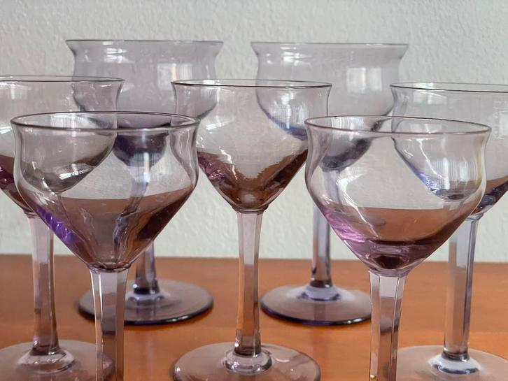 A. D. Copier: 7 Olympus glazen Leerdam 1935 zie beschrijving, Antiek en Kunst, Antiek | Glas en Kristal, Ophalen of Verzenden