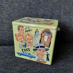 Vintage Blikken Trommel met Reclame, Huis en Inrichting, Woonaccessoires | Kisten, Ophalen of Verzenden, Gebruikt