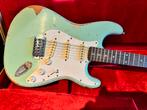 Stratocaster surf green relic Squier, Ophalen of Verzenden, Gebruikt, Solid body, Fender