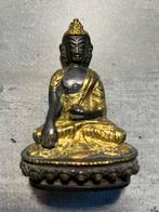 Bronzen Boeddha Beeld, 10 cm hoog, Antiek en Kunst, Ophalen of Verzenden