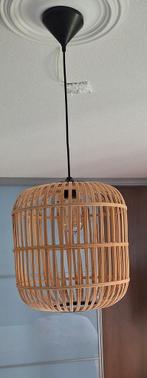Houten hanglamp, Huis en Inrichting, Lampen | Kroonluchters, Ophalen, Zo goed als nieuw