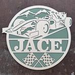Wandbord met naam - Groen, Raceauto, Huis en Inrichting, Woonaccessoires | Wanddecoraties, Ophalen of Verzenden, Nieuw