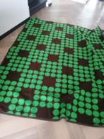 retro seventies wollen deken 260x240 cm in mooi dessin, Ophalen of Verzenden, Huis en Inrichting