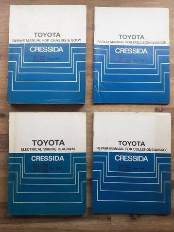 4 Originele WERKPLAATSHANDBOEKEN voor TOYOTA CRESSIDA SERIES beschikbaar voor biedingen