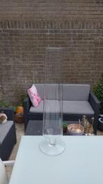 Vaas 80cm transparant glas met voet, Huis en Inrichting, Ophalen, Overige kleuren, 75 cm of meer, Glas