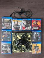 Playstation 4 Slim 1TB Limited Edition + Controller + games, Ophalen of Verzenden, 1 TB, Met 1 controller, Slim